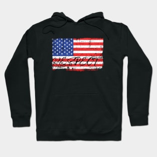 Respect America on a worn flag Hoodie